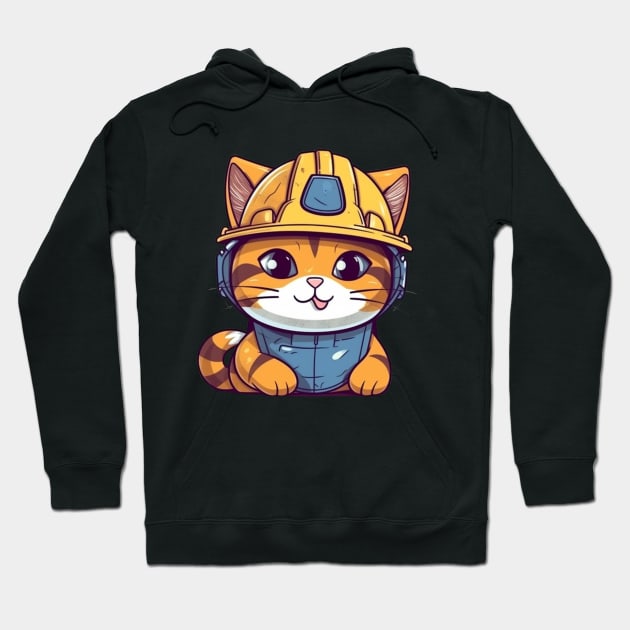 Catswithhardhats Hoodie by FrogandFog